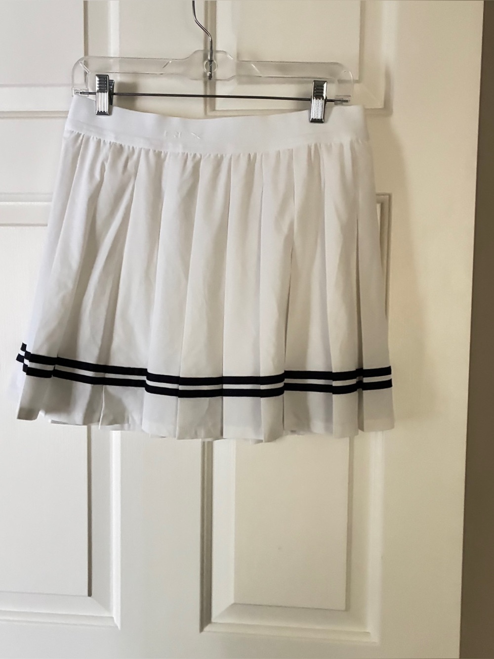 RLX Ralph Lauren Pleated A-Line Performance Skort Ceramic White/Navy Sz M - Picture 6 of 11